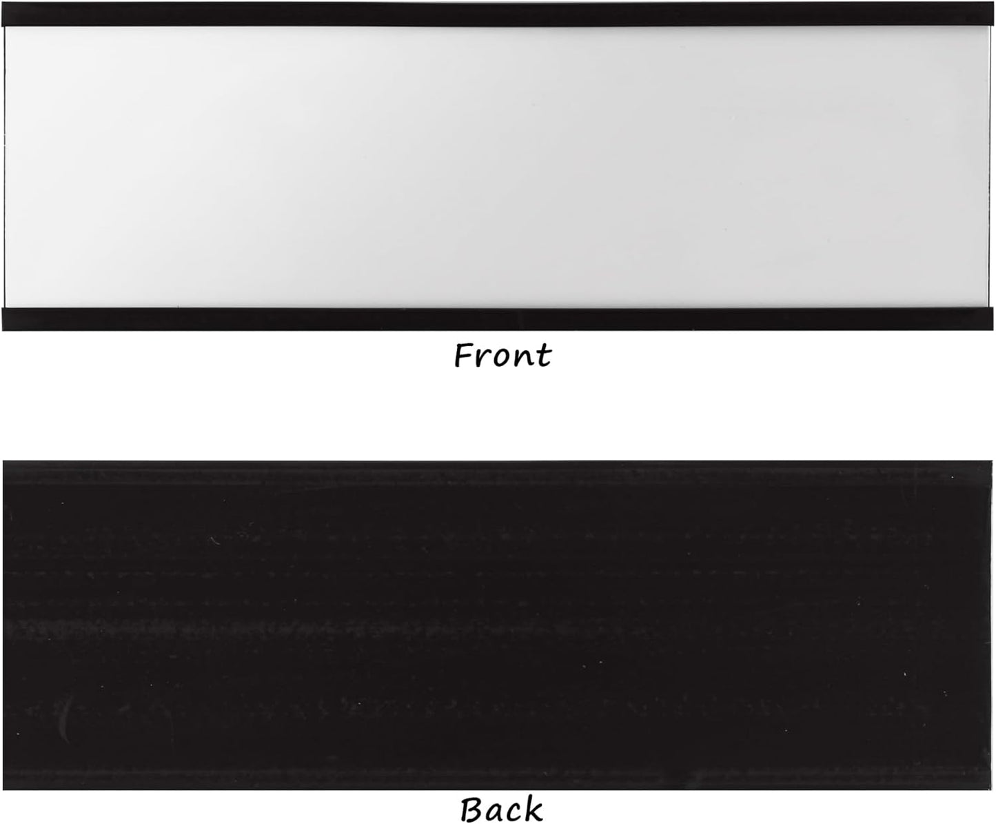 Realth C Channel Magnetic Label Holders 50 Pack 1'' x 3'' with Paper Inserts and Clear Plastic Protectors, Magnetic Data Card Holders File Cabinet Labels for Metal Racks and Shelves