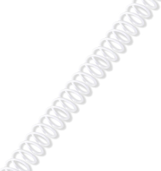 Rayson 7/16" Plastic Spiral Binding Coil, 80 Sheets Capacity, 4:1 Pitch 11.1mm White Coil Binding Spines for Business and Educational Purposes, Pack of 100