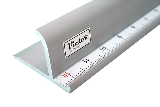 Victor 36-Inch Professional Aluminum Safety Ruler with Finger Guard Edge and Non-Slip Base - Ideal for Large-Scale Precision Cutting - Heavy-Duty Cutting Ruler for Safe Use