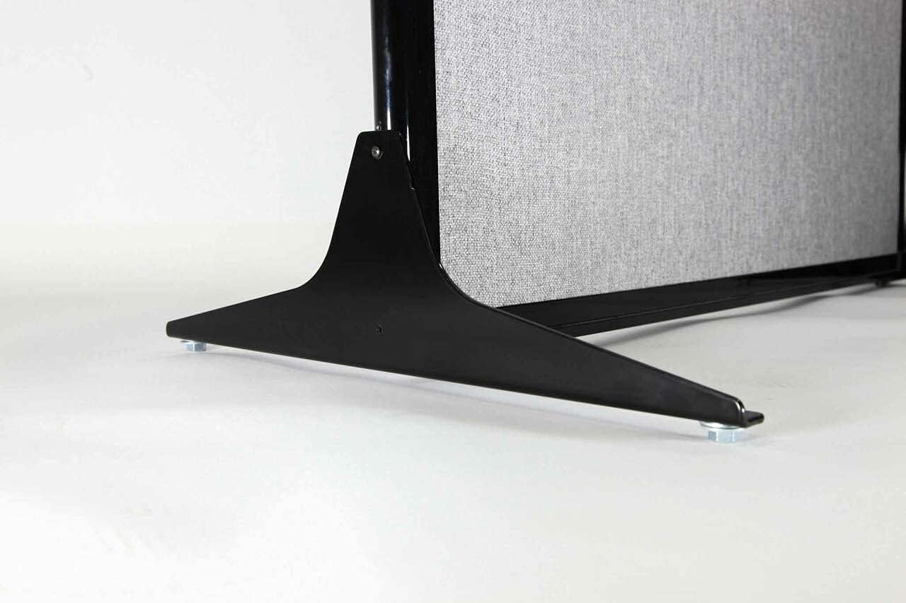 Versare Workstation Partition | Portable Wall Divider | Modern Office Cubicle | Free Standing Privacy Screen | Flexible Work Space | 66" x 70" W/Window, Ocean Fabric Panels