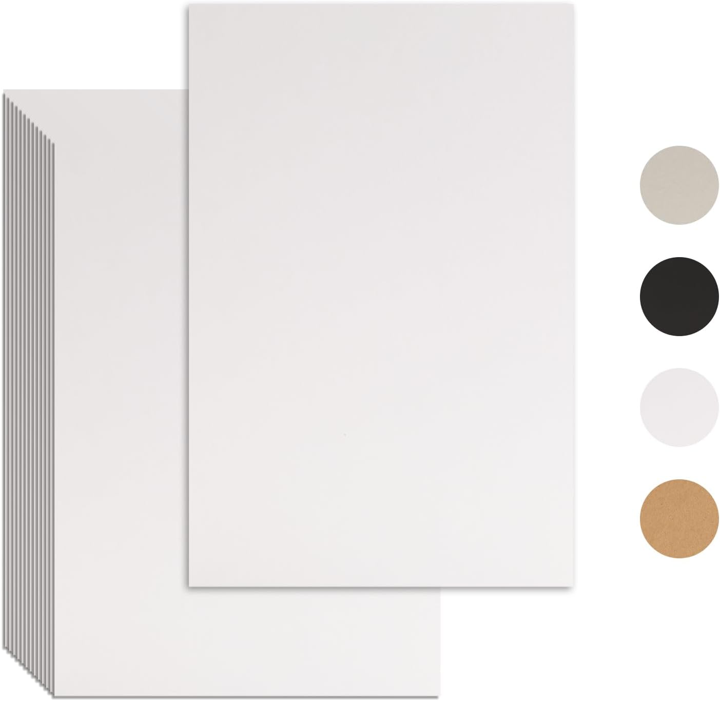 25 Pcs Book Board, Binder Board, Cover Board, Heavy Duty Chipboard for Book Binding, DIY Cardboard (White, 9 x 12 Inch 80PT)