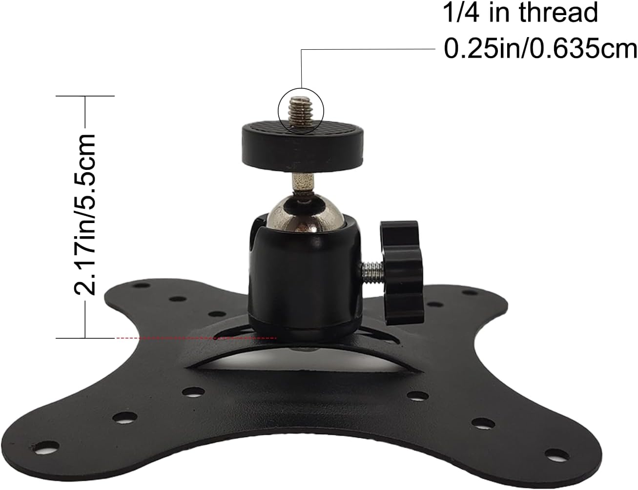Vertically Mounted Projector Bracket Wall-Mounted Universal Ceiling Wall Projector, 1/4" Screw, Camera Bracket mini （2.36in）