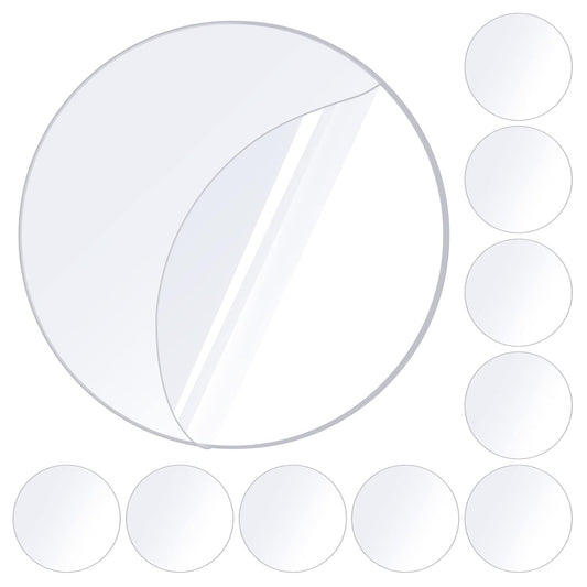 10PCS Heavy Duty Double Sided Adhesive Mounting Circle Tape- Waterproof,Strong Adhesion,Clear, High Strength,No Residue Removability for Hanging,Wall Mounting, Home Decor,Adhesive for Shower
