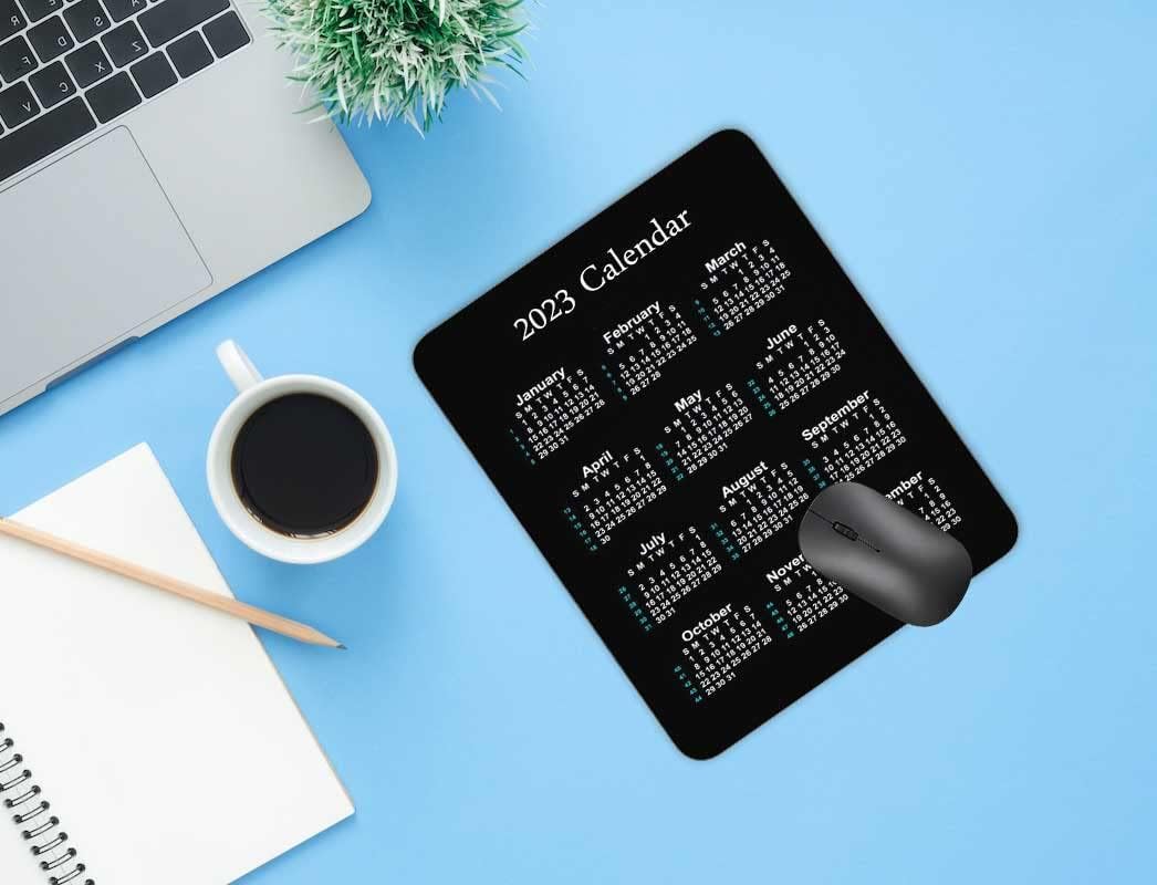 Calendar Mouse pad, Natural Rubber Quality Creative Gaming Mouse Pad Rectangle Mouse Personalized Desk Mouse Pad 9.5 inch x 7.9 inch (2023 Calendar Vertical Version)