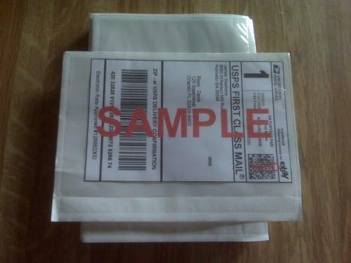 7.5" x 5.5" Clear Adhesive Top Loading Packing List / Label Envelopes Pouches (1000-ct.)