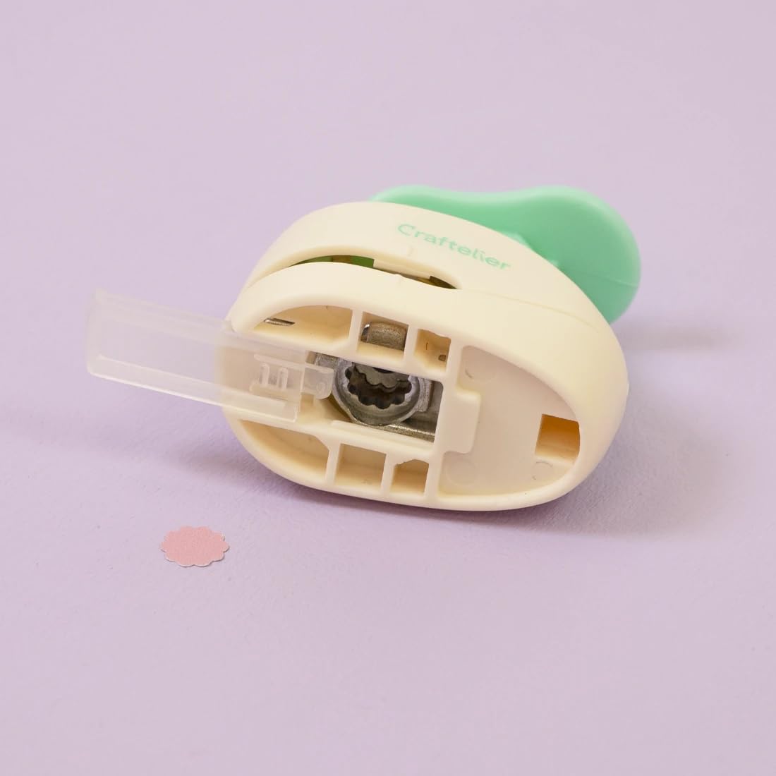 Craftelier - 3/8 Inch Circle Scallop Punch with Lever Press | Shape Hole Puncher for Paper Crafts | Scalloped Hole Punch to Create Scrapbooks, DIY Cards & Journals