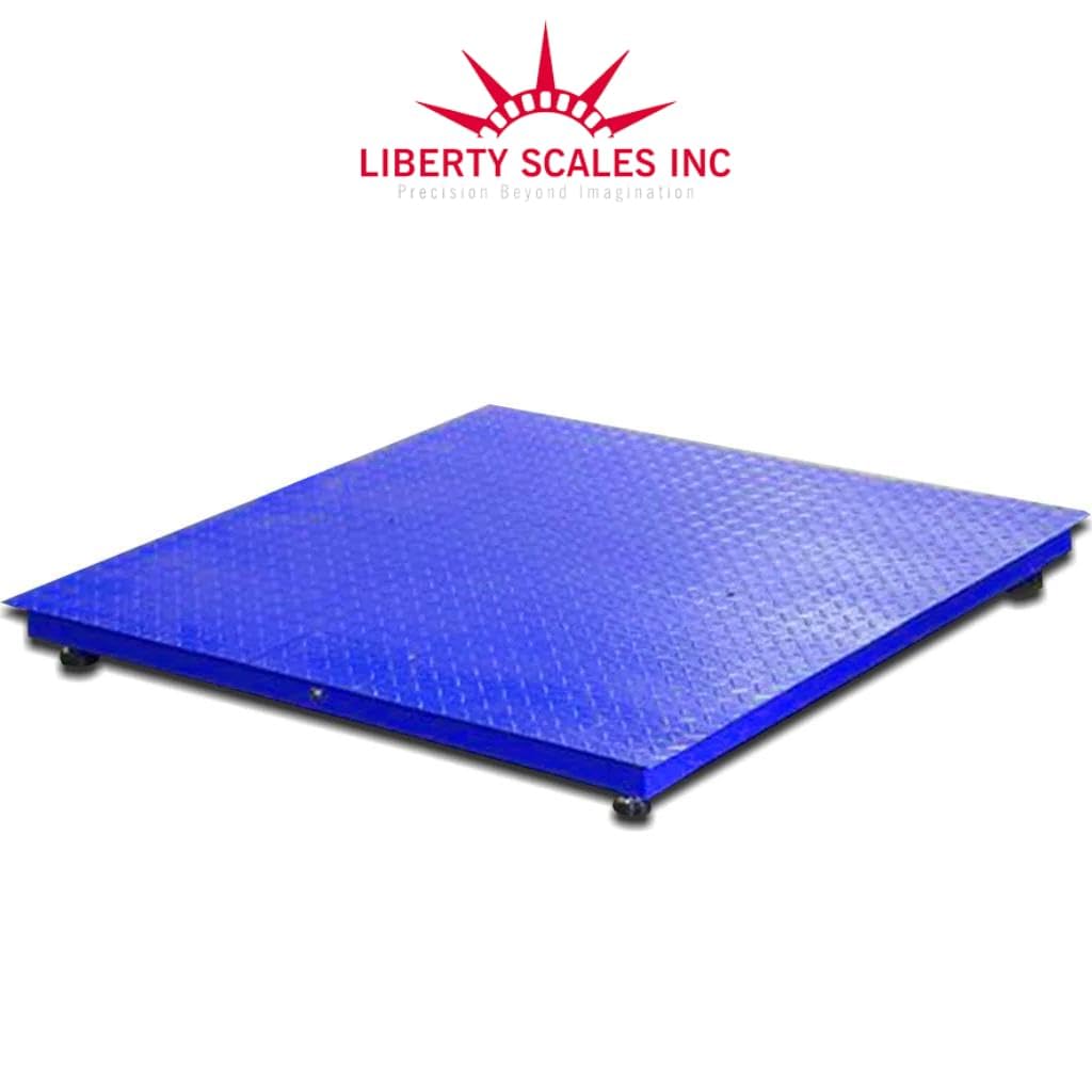 Liberty LS-700-4X6 Heavy Duty General Purpose Floor Scale | 48" x 72" | Capacity of 5000 lbs x 1 lb + Blue