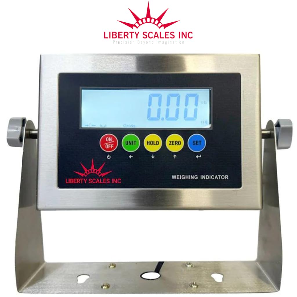 Liberty LS-916-18x18 Industrial Portable Bench Scale Stainless Steel with 600 lb Capacity & .05 lb Accuracy