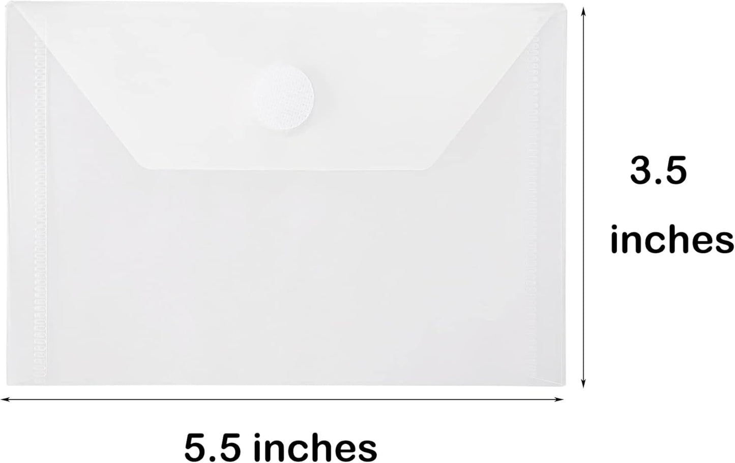 3x5 Plastic Envelopes Hook Loop Closure Coupon Receipt Storage Holder 20 Pack