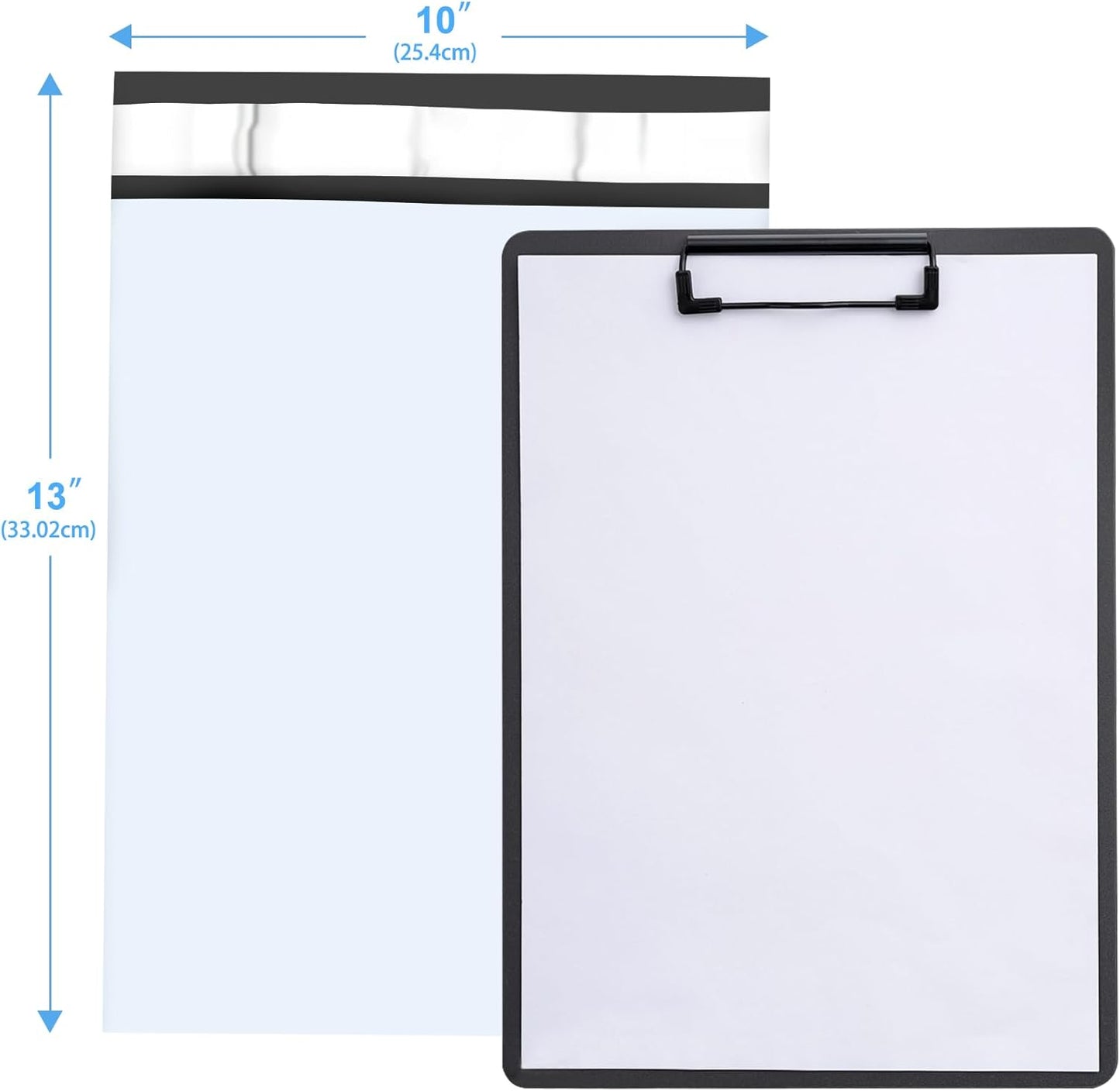 Poly Mailers 10x13 Inch 200 Pcs, White Shipping Bags, Mailing Envelopes with Self Seal Adhesive Strip, Waterproof and Tear-Proof Poly Bags for Non-Fragile Items.