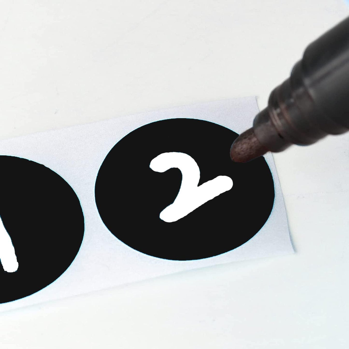 SHYGO® 1“ Black Circle Dot Stickers Color Coding Labels, 1000PCS 2 Rolls