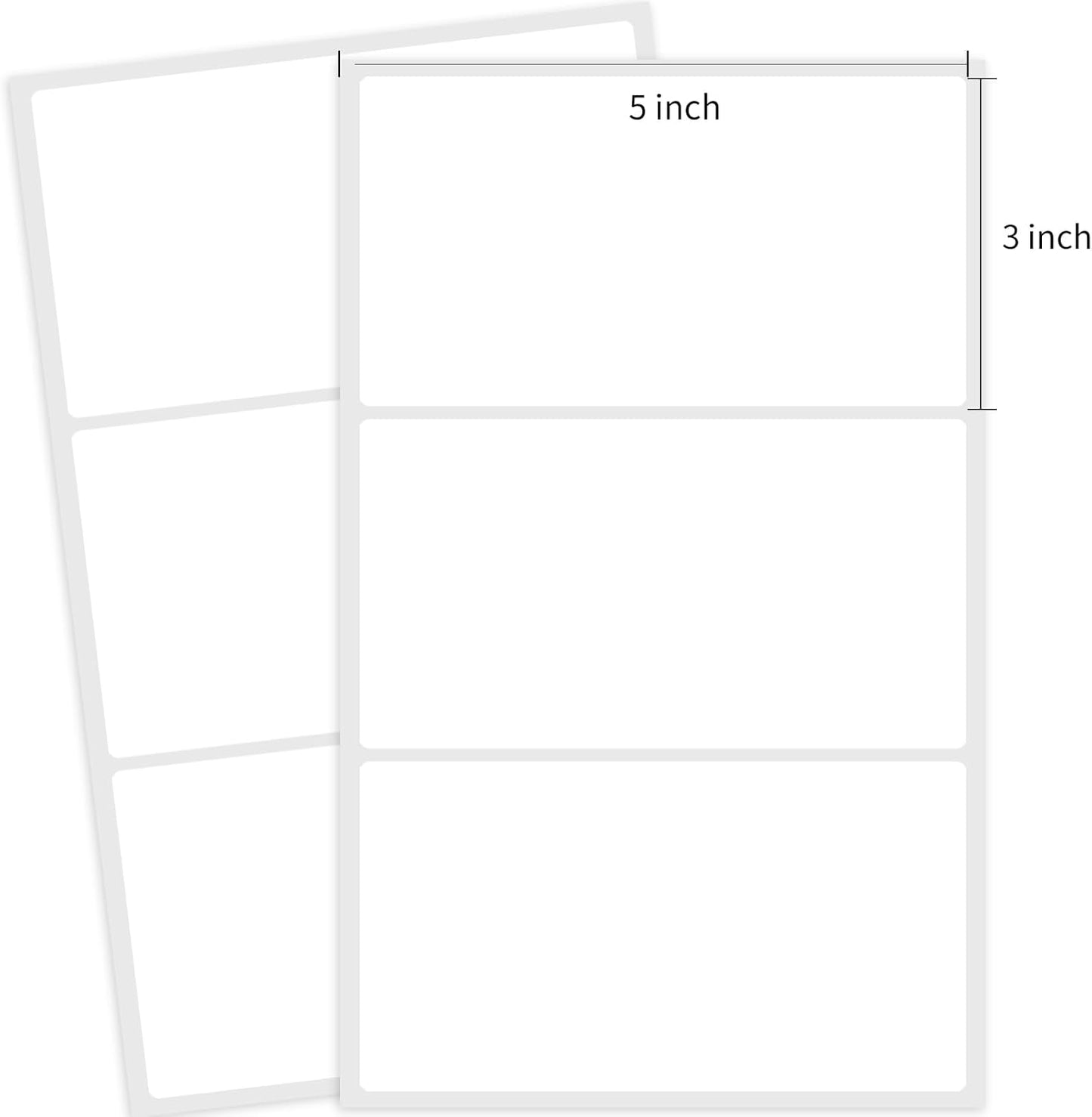 3 X 5 Inch Removable Labels for Storage Bins, 120 Pcs Labels for Storage Bins,Tear Resistant No Residue Storage Bin Label, Matte White Blank Box Stickers for School, Home, Business