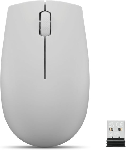 Lenovo 300 Wireless Mouse – Computer Mouse for PC, Laptop with Windows – Ambidextrous Design – 2.4 GHz Nano USB Receiver – 12 Month Battery Life