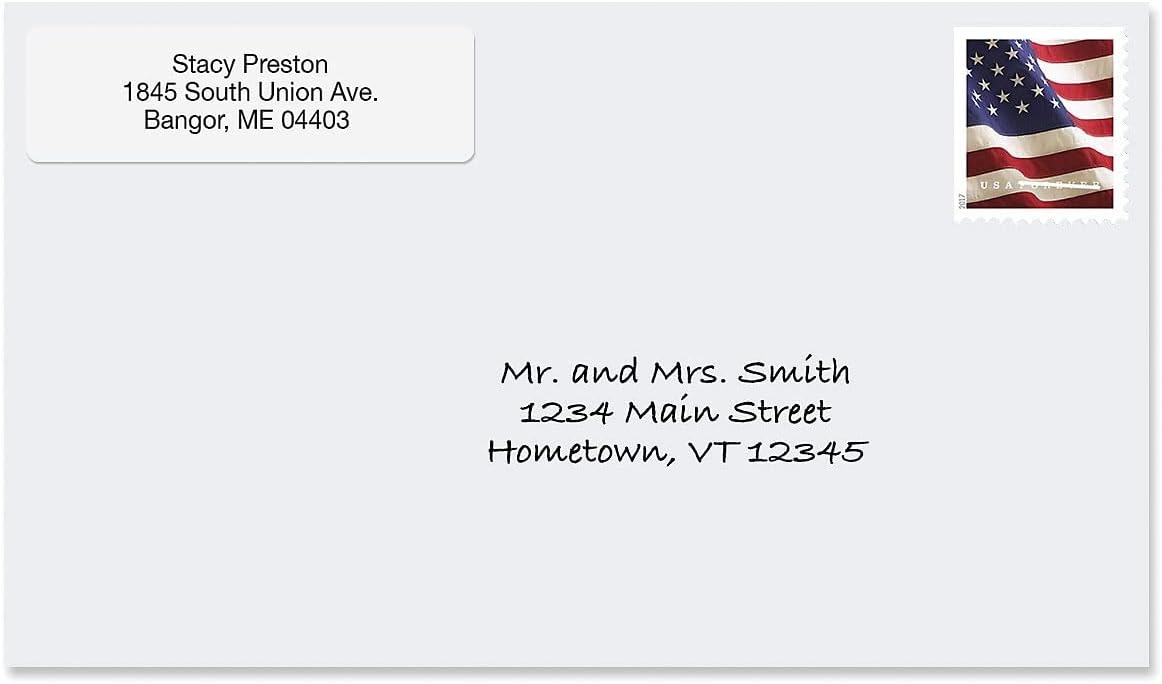 Personalized Return Address Labels, Roll of 500 Gloss White Self-Adhesive Labels Without Dispenser, Customize with Name & Shipping Address, Colorful Images