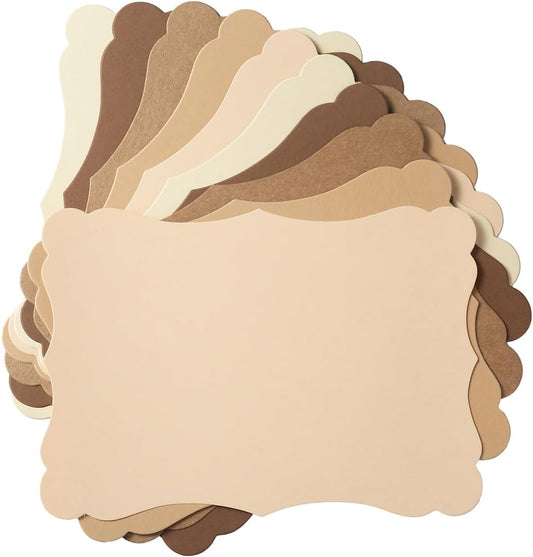 50 Pack Blank Kraft Cards Cardstock Thick Paper Brown Greeting Cards for DIY Gift Card Menus, Baby Shower and Wedding Invitations (Brown, 4x6IN)