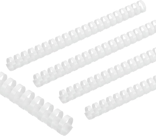PATIKIL 22mm (7/8") Plastic Binding Combs, 10 Pcs 21 Rings Comb Binding Spines 190 Sheet Capacity Letter Size for Binding Paper Sheets Notebook Calendar Picture Album, White