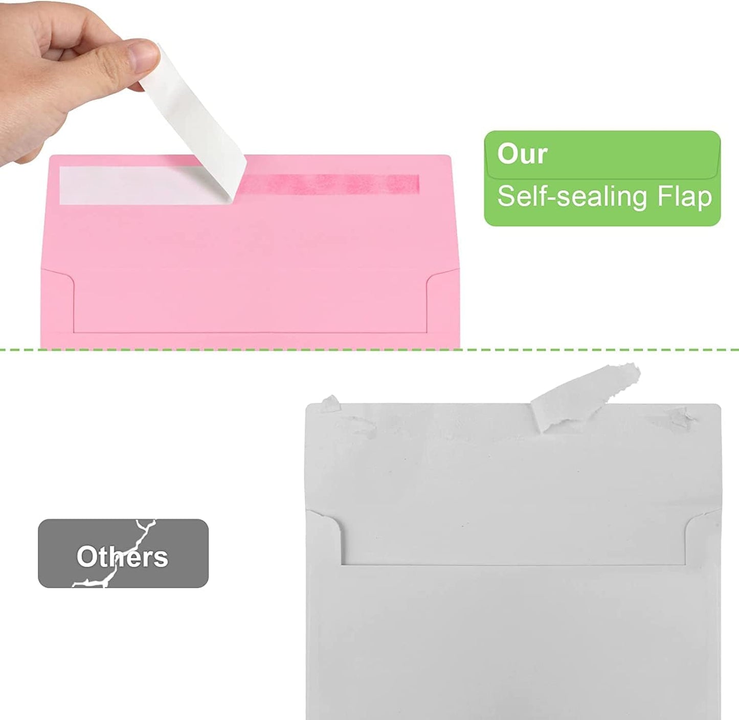 70 Packs A4 Envelope, Pink A4 Envelopes, 4x6 Photo Envelopes for Invitations, Envelopes Self Seal for Weddings, Baby Shower, Photos, Postcards, Greeting Cards, Mailing