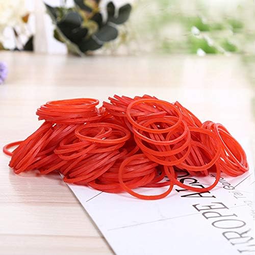 AMUU Rubber Bands 500pcs Red 2.5cm 1inch Small mini Rubber Bands for Office School Home Elastic Band