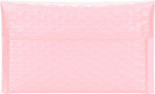 Light Pink Side-Loading Bubble Mailers 8 x 5 Inches,Self-Seal Padded Mailing Envelopes, Pack of 27