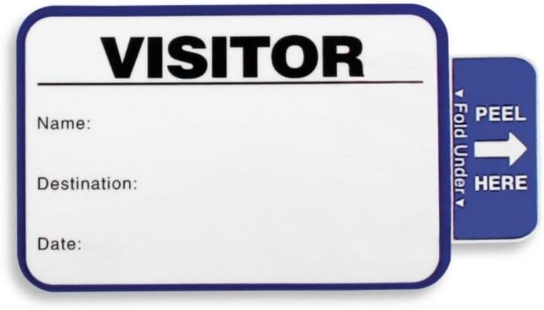 Visitor Log Book, Spiral-Bound Self Expiring Visitor Badges, Guest Register Book, Carbon Copy - 200 Badges