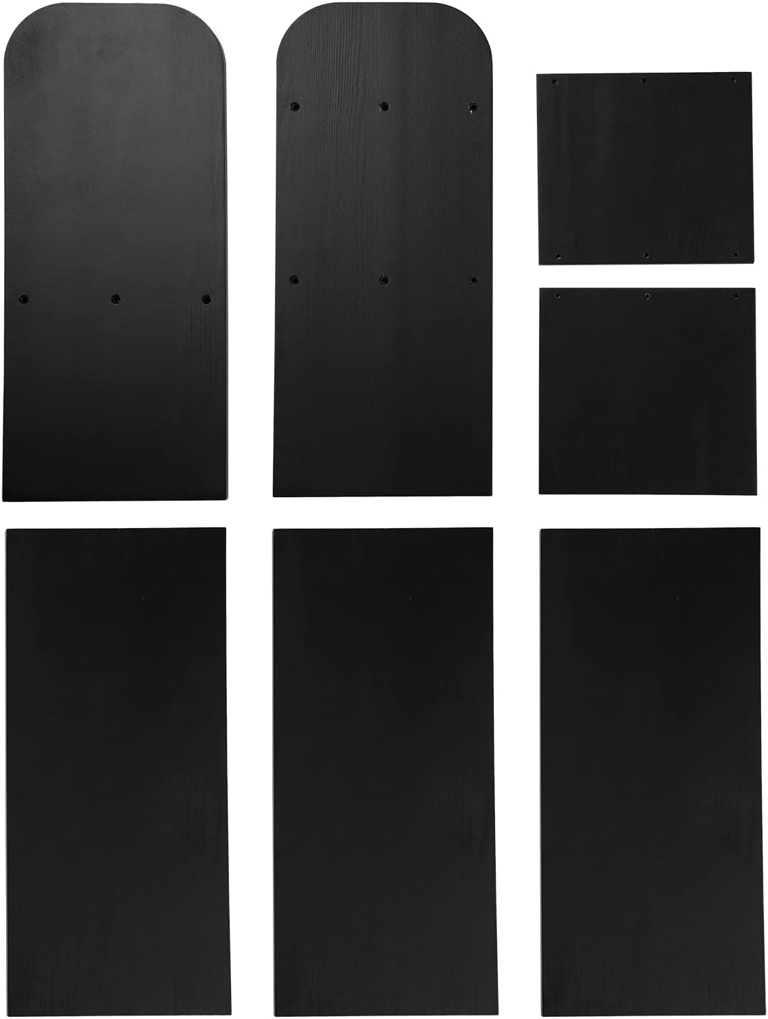 VERGOODR Desktop Adjustable Natural Wood Book Shelf Organizer Office Storage Rack Display Stand Caddy Set Expandable Desk Organizer (Black)