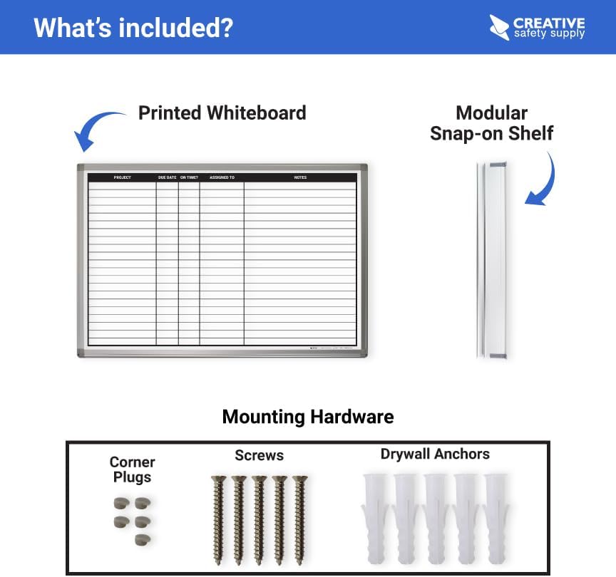 Project Planning Dry-Erase Whiteboard 60" x 40"