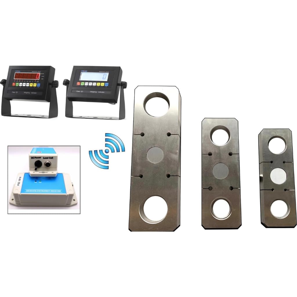 Liberty LS-927-W Wireless Tension Link Scale, Industrial Hanging Electronic Crane Scale, Heavy-Duty Weigh Load Cell | 250,000 lb x 100 lb LCD