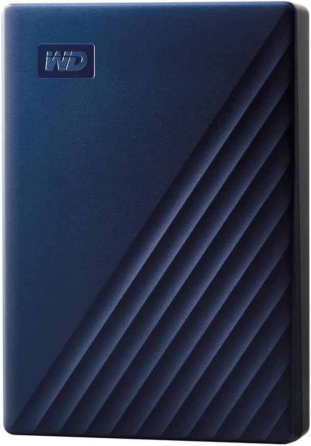 WD 4TB My Passport for Mac, Navy, Portable External Hard Drive with backup software and password protection, USB 3.1/USB 3.0 compatible - WDBA2F0040BBL-WESN