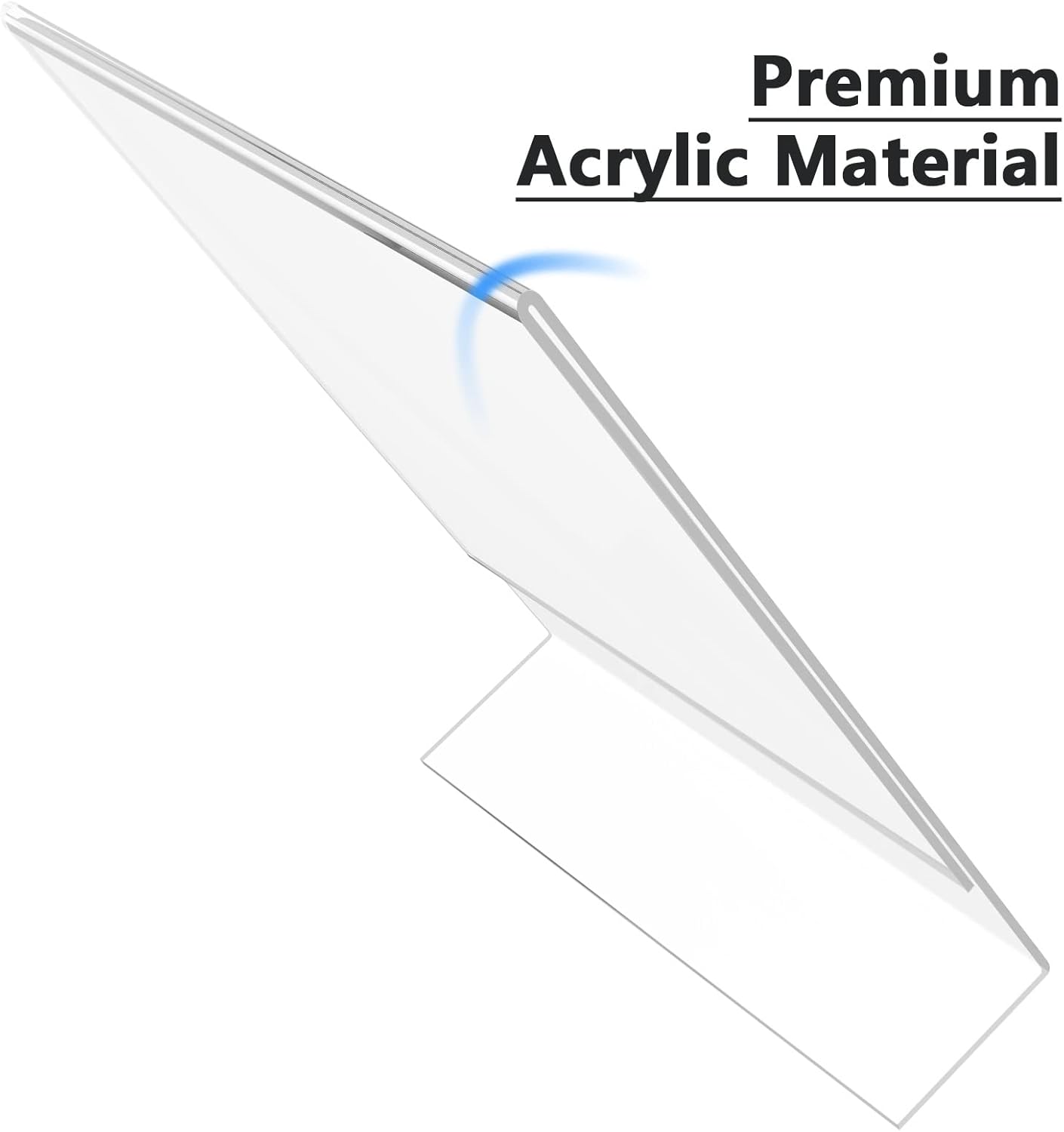 MaxGear Acrylic Sign Holder, Clear Sign Holders Plastic Display Stand 8.5 x 11 Inches Slant Back Countertop Display Picture Frames for Menus, Flyer, Use In Office, Store, 3 Pack