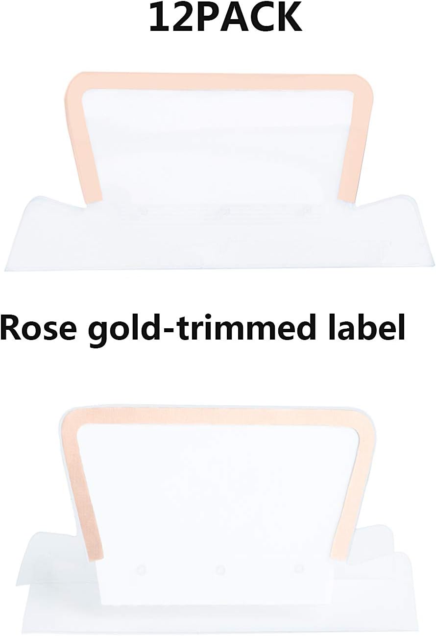 Y YOMA 12 Pack Rose Gold Hanging File Folders Letter Size Decorative File Folder Cute Pretty Hanging Folder Organizer for Filing Cabinet Office Home with 1/5-Cut Adjustable Tabs, 3 Marble Design