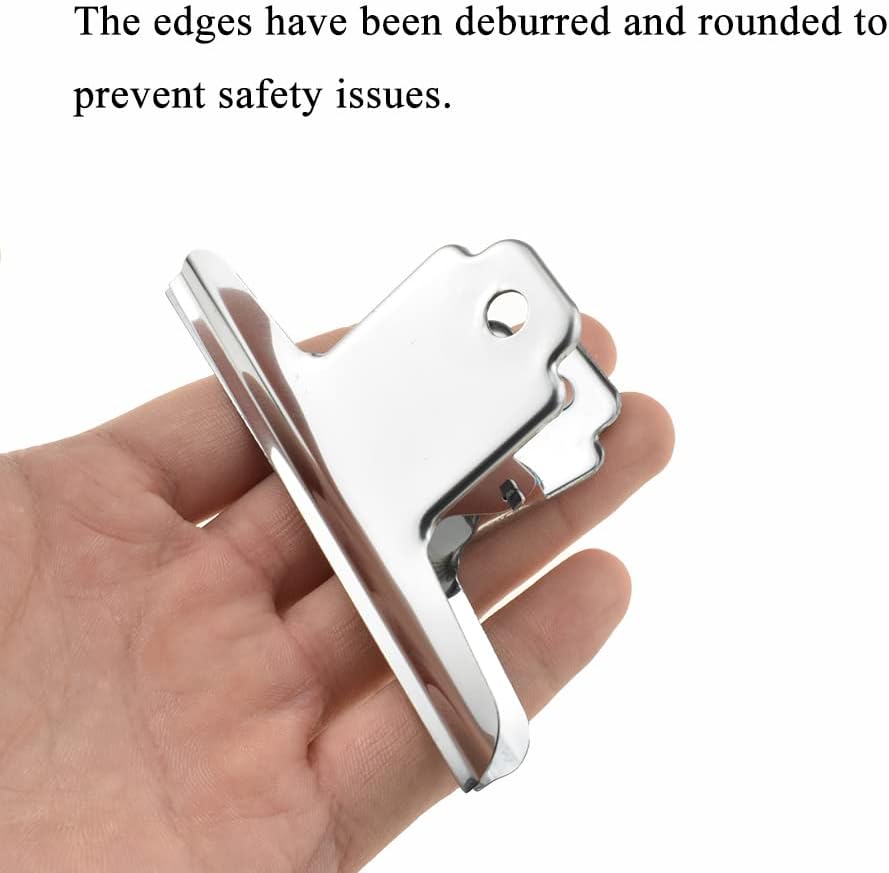 HAHIYO 4inch Silver Bulldog Clips Metal File Hinge Binder Clamps Save Space Strong Spring Jaws Rock Solid Grip Book Lay Flat Deburred Edge for Hang Photos Wall Grid Dog Food 11PCS