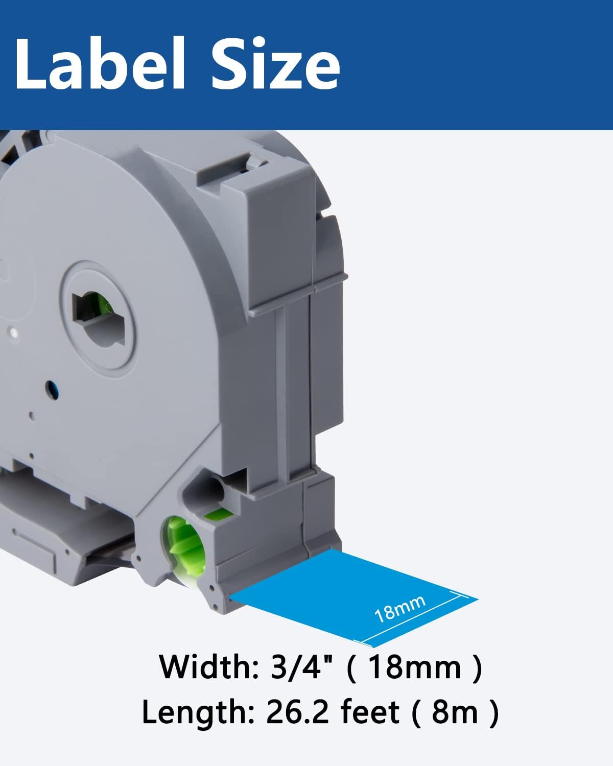 Tze Tz Tape 18mm 0.7 Laminated Blue Compatible for Brother P Touch Label Maker Tape TZe-541 TZe541 Label Tape for PT D400 D600 D610 P710BT, Black on Blue, 3/4 Inch x 26.2 Feet, 3-Pack