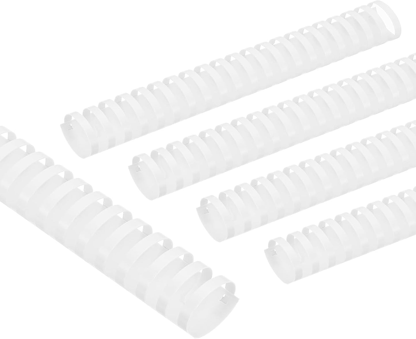 PATIKIL 38mm (1-1/2") Plastic Binding Combs, 10 Pcs 21 Rings Comb Binding Spines 310 Sheet Capacity Letter Size for Binding Paper Sheets Notebook Calendar Picture Album, White
