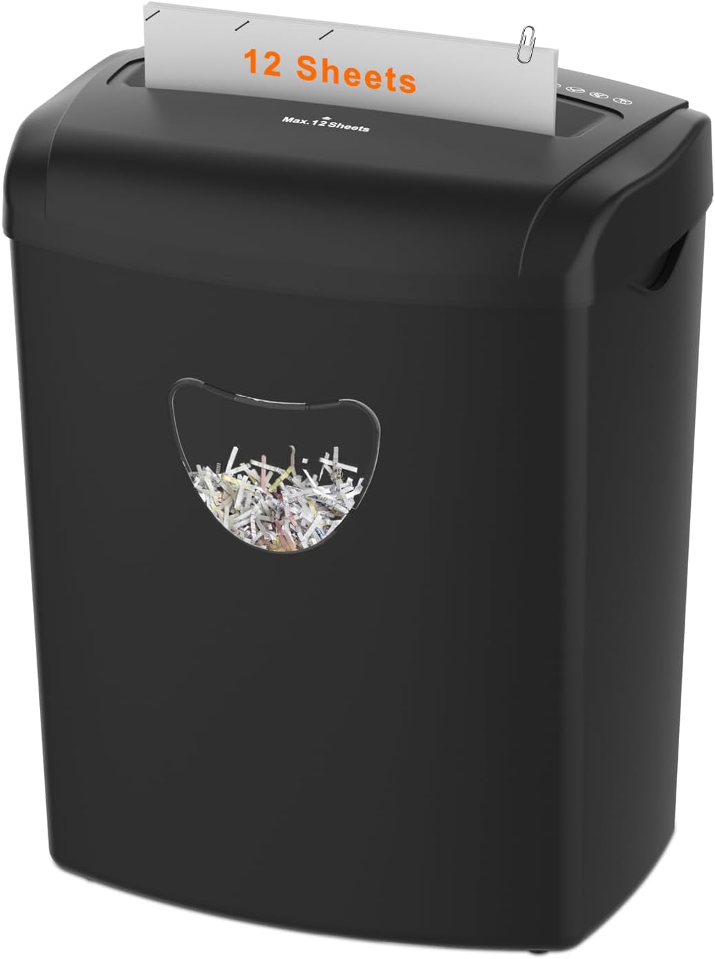 12-Sheet Cross-Cut Shredder (P-4 Security),Destroy Credit Cards/Staples,5.5 Gal Bin,70dB Quiet，Auto/Reverse Modes for Office & Home(ETL Certified)