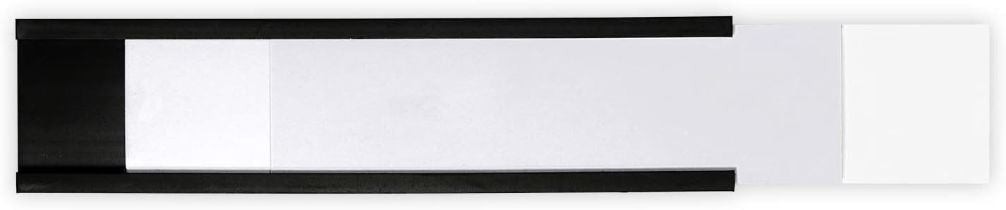 SmartSign Magnetic 'C' Channel Label Holders for Metal Racks and Shelves | 1" x 4" Pack of 25