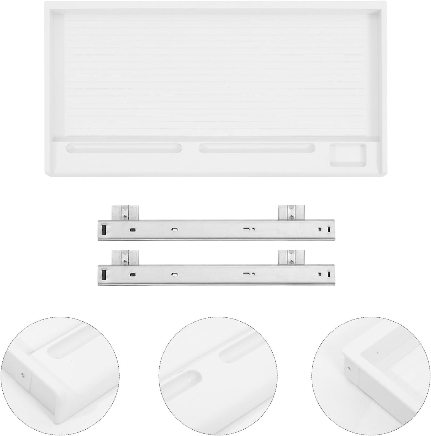 jojofuny 1 Set of Keyboard Tray Under Desk, Keyboard Sliding Tray Under Desk, Keyboard Drawer Slide Tray, Keyboard Shelf, for Home and Office