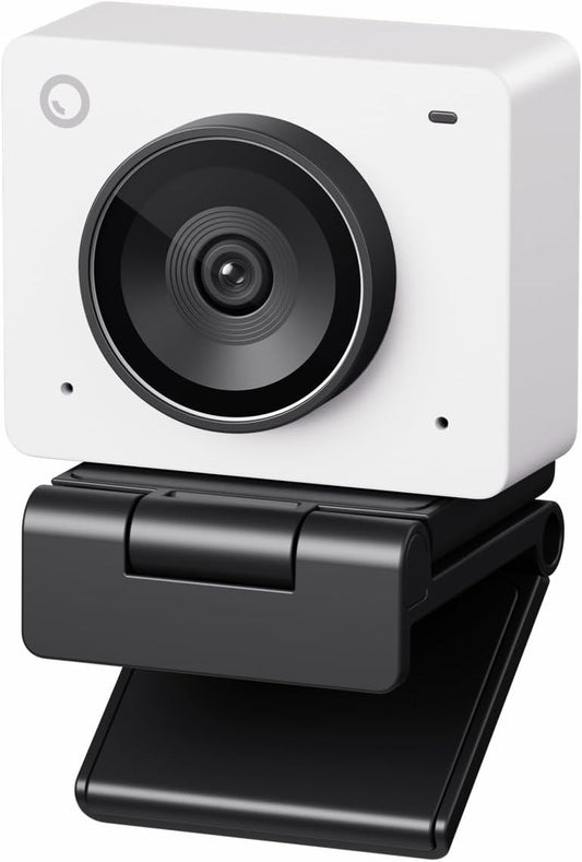 OBSBOT Meet 2-4K Webcam for PC with 1/2" Sensor, AI Framing & Autofocus, Beauty Mode, Lightweight, Gesture Control, HDR, Dual Microphone, 60 FPS, Web Cam for Streaming, Meeting, Gaming. (Cloud White)