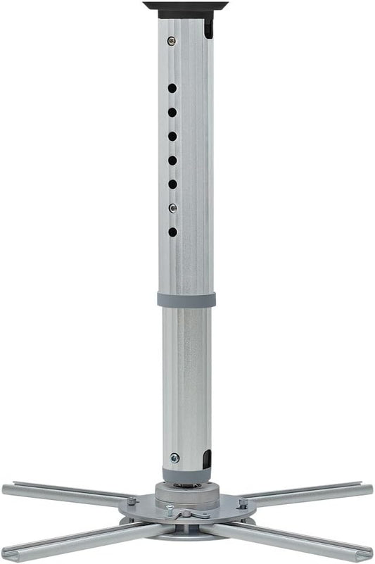 Cmple–Universal Projector Bracket Mount, Tilt & 360 Degree Swivel Ceiling Projector Mount with Adjustable Legs for LCD DLP Projectors - Max 44lbs (Silver)