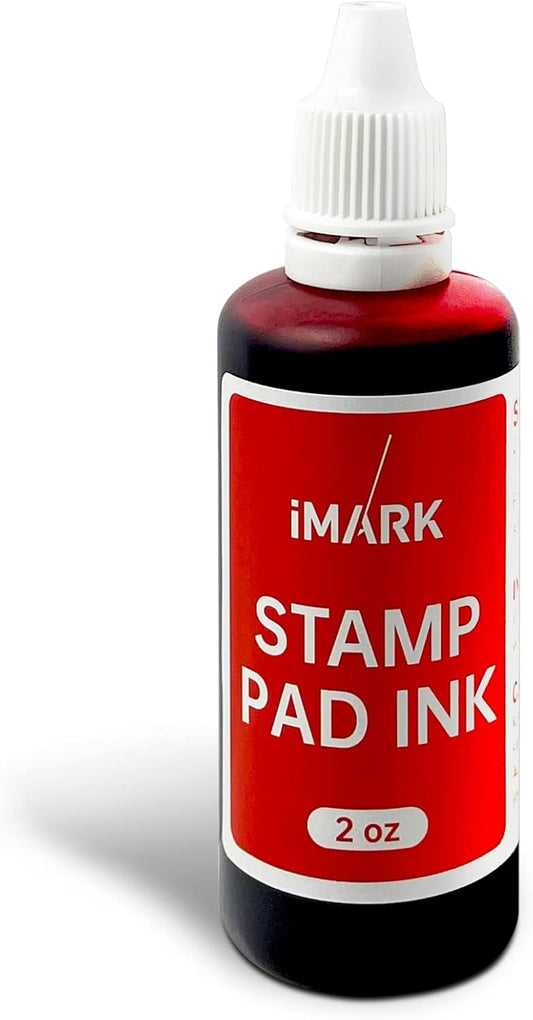 Premium Refill Ink for Self-Inking Stamps, Daters and Stamp Pads (2 oz, Red)