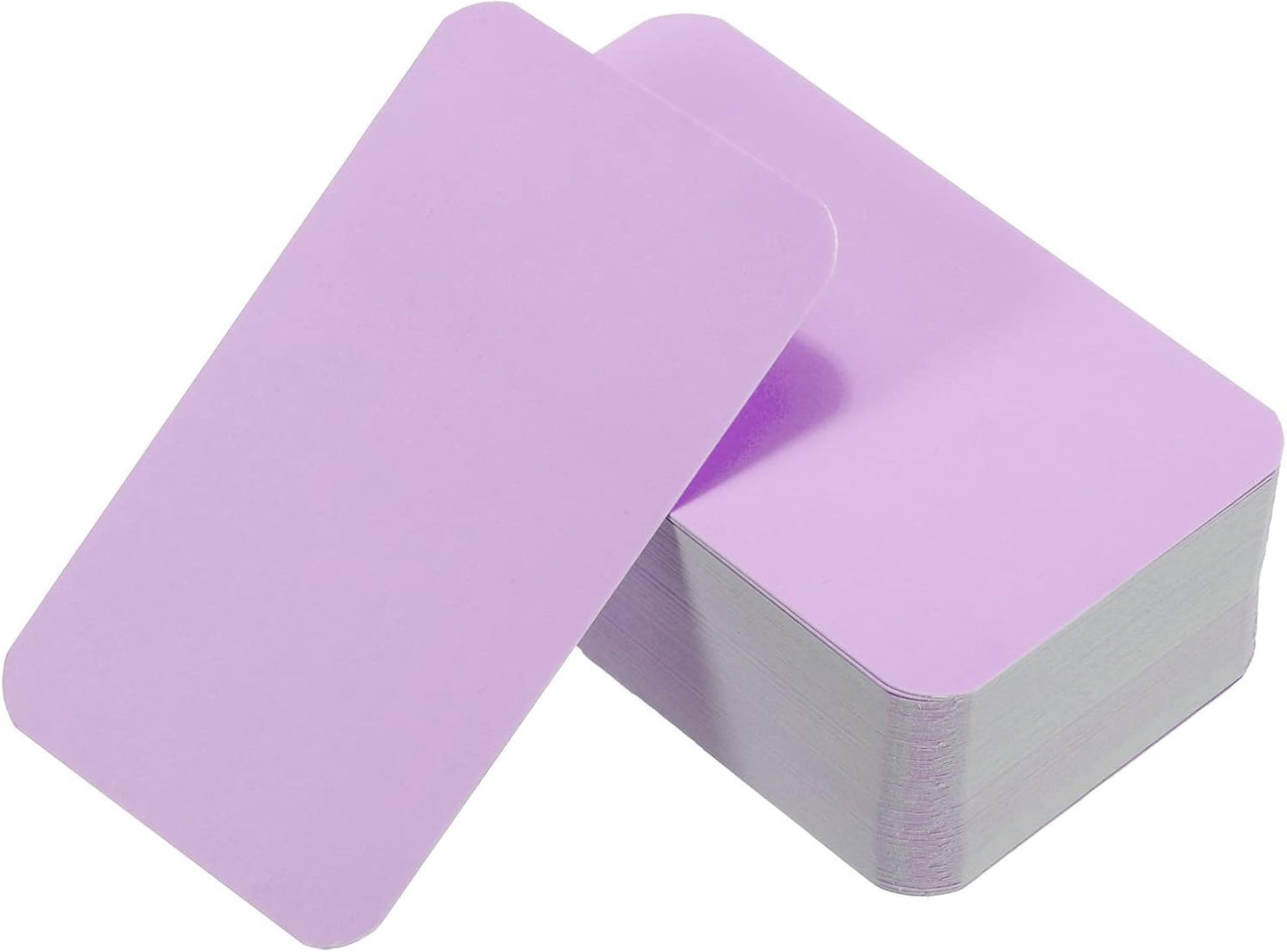 PATIKIL 3.5" x 2" Blank Paper Business Cards, 100 Pack Small Index Flash Cards Words Message Note Card Mini Paper Tags for DIY Gift Craft Scrapbooking, Purple