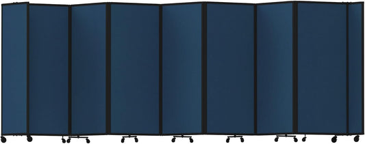 Versare Room Divider 360 Portable Wall Partition | Folding Panels | Large Freestanding Divider | Locking Wheels | Temporary Room Separator