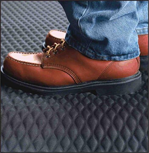 American Floor Mats Hog Heaven Premium 7/8" Black & Black Border 5' x 8' Nitrile Backed Anti-Fatigue Comfort Mat