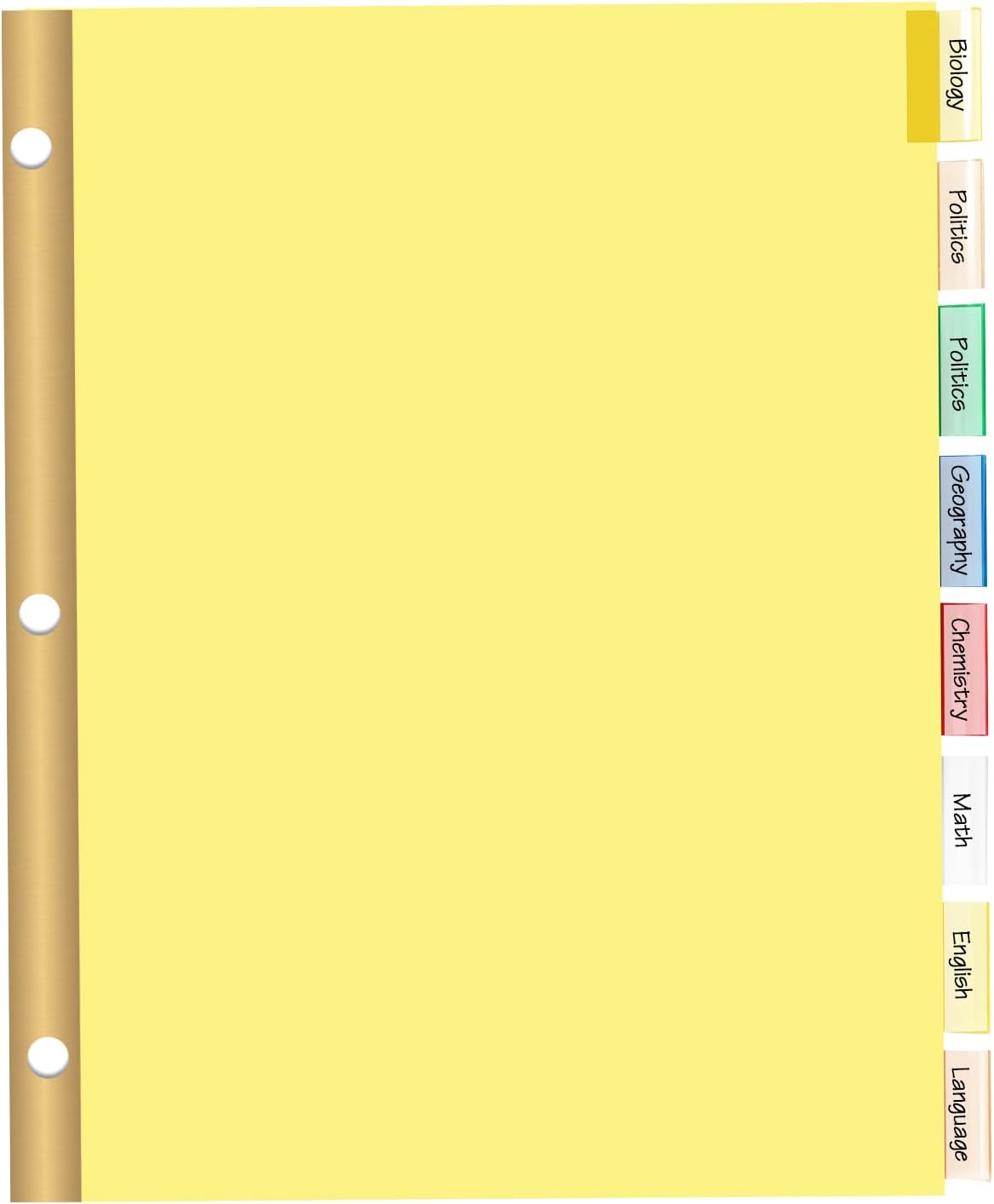 Binder Divider, PANDRI 200 Pack Binder Index Dividers with 8 Insertable Multicolor Big Tabs, Letter Size Paper Binder Divider for School Office Home Business