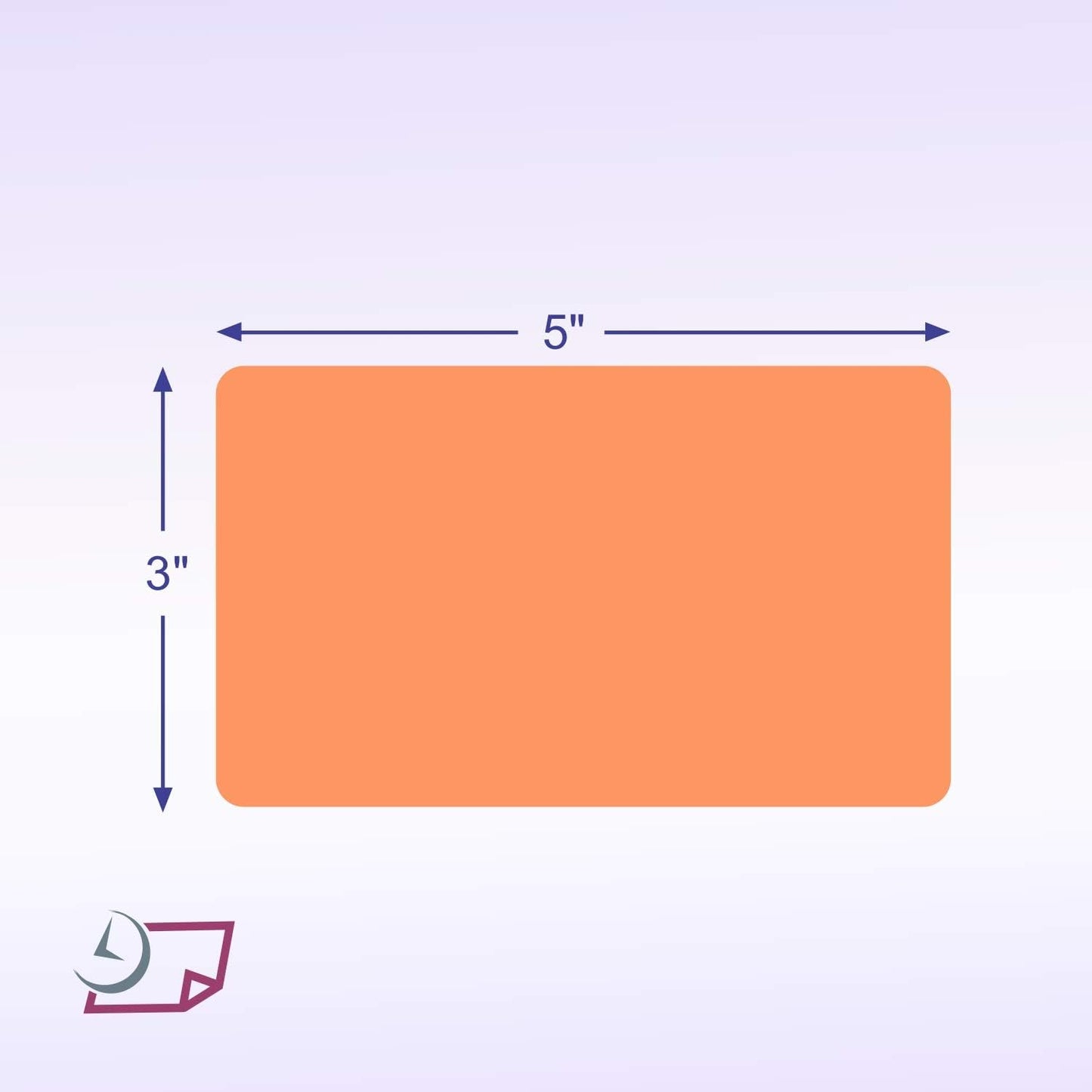 NextDayLabels 500 Rectangle Stickers (3" x 5") - Color Coding Labels Roll - Moving Labels for Boxes, Colored Inventory Stickers for Packing, Organizing, and Storage (Salmon)