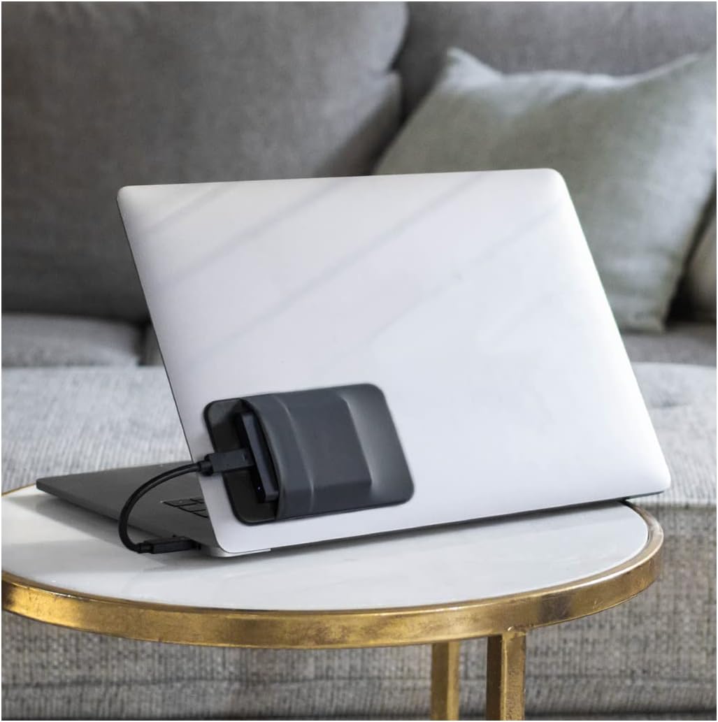 Slipdrive - Portable Hard Drive Sleeve for Laptop - SSD Solid State Drive - Reusable Adhesive - Stick on External Hard Drive Carrying Case - Pocket Pouch (Small, Black)