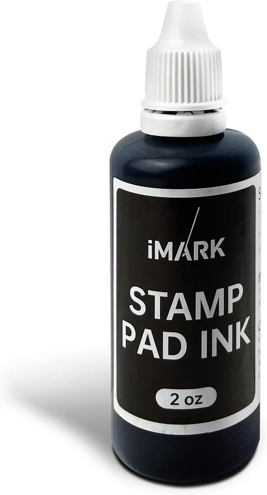 Premium Refill Ink for Self-Inking Stamps, Daters and Stamp Pads (2 oz, Black)