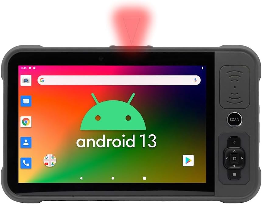 Chainway P80 Android Tablet Barcode Scanner, Zebra 2D/1D/QR Code Reader, Android 13, WiFi, GPS, NFC, Bluetooth, Wireless, Heavy Duty, 8700mAh All-Day Battery (Build Your Own)