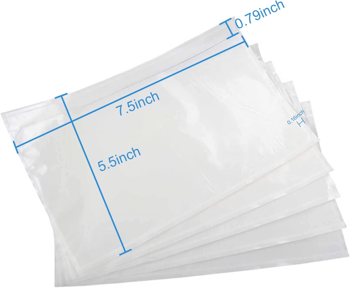 Shipping Labels Sleeves, Packing Slip Envelope Pouches 7.5" x 5.5" Packing List Mailing Envelopes with Clear Self-Adhesive (200 Pack)