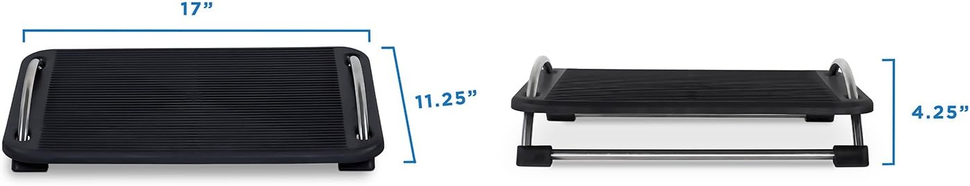 Mount-It! Tilting Footrest Under Desk | Ergonomic Office Foot Rest Adjustable | Computer Desk Foot Support | Large Platform Elevated Office Footrest