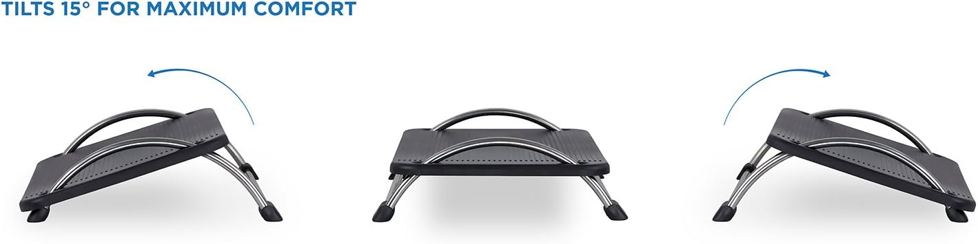 Mount-It! Tilting Footrest Under Desk | Ergonomic Office Foot Rest Adjustable | Computer Desk Foot Support | Large Platform Elevated Office Footrest